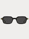 De Sunglasses Orien Women Sunglasses With Black Metallic Frame And Black Lens