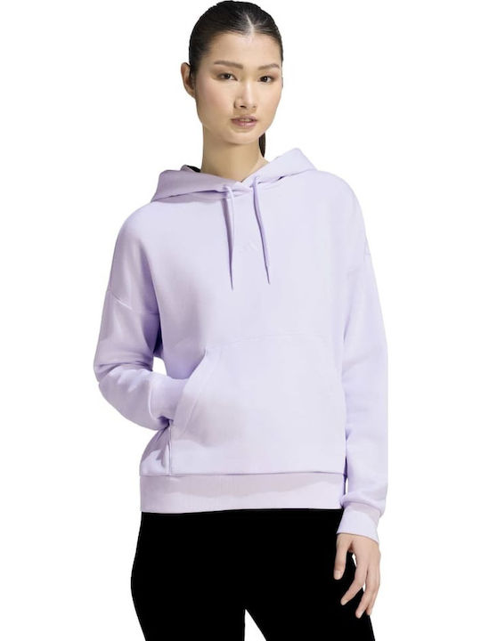 Essentials Small Logo Women's Hooded Sweatshirt Purple
