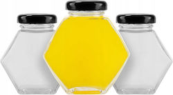 12x Hexagonal Decorative Jar 100ml Jam Spices