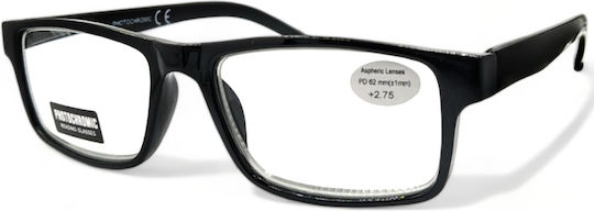 Optosquad Lesebrillen +2.75 in Schwarz Farbe WG8780-3