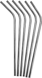 Καλαμάκι Stainless Ασημί Κλίση 21cm Homie 3774 Package 6 Pieces Καλαμάκι Stainless Ασημί Κλίση 21cm Homie 3774 Package 6 Pieces