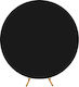 Arc De Balon Cu Copertină Dublă Față Perete Foto Rotund 200 Cm Negru