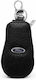 Ford Premium Car Key Cover Made Eco Leather – Elegant Cover Metal Ring Black