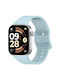 Bizonmobile Curea din silicon compatibilă cu Xiaomi Redmi Watch 6 5 4 Smart Band 10 Pro 9 Pro 8 Pro Albastru deschis