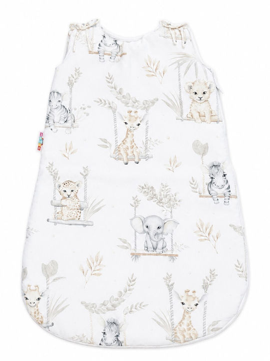 Maboo Winter Baby Sleeping Bag Wearable Blanket Happy Savanna Happy Savanna White