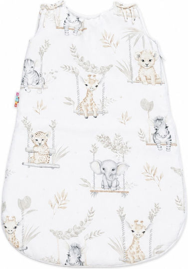 Maboo Winter Baby Sleeping Bag Wearable Blanket Happy Savanna Happy Savanna White