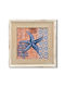 Canvas Painting Vintage Starfish 40x40x2