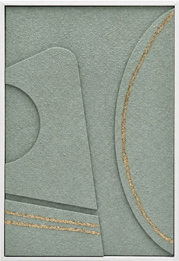 Canvas Painting Sage Curves 42x62x4