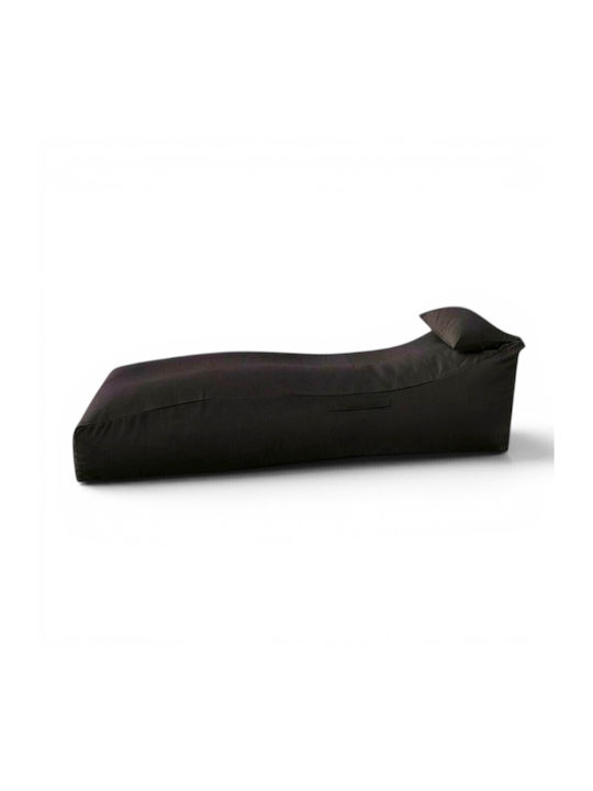 Многофункционален Пуф Шезлонг Водоустойчив Jet Black 170x70x55cm