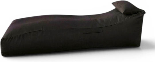 Multifunctional Bean Bag Sunbed Waterproof Jet Black 170x70x55cm X1CANjet-black