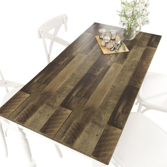Self-adhesive Furniture Wallpaper Wood Effect Roll 40x800 Cm Brown