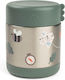 Done by Deer Tiny Trails Kids Food Container from Silicone 0.3lt Thermal Green 9 x 9 x 11cm