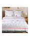Darymex Darymex Set Duvet Cover Christmas Trees Cotton 160x200cm Single with Pillowcase Grey