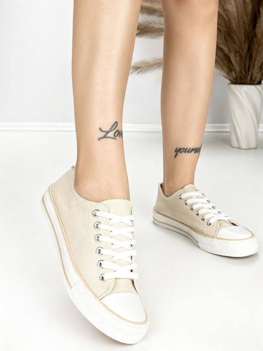 Adidași Flatforms Pentru Femei Bej