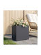 vidaXL Garden Metallic Flower Pot Anthracite 50x30x40cm