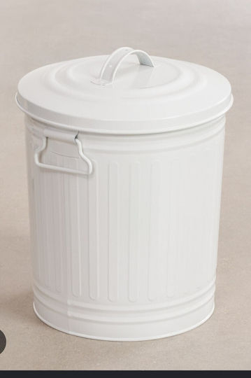 Atmosphere Metallic Waste Bin 25lt White