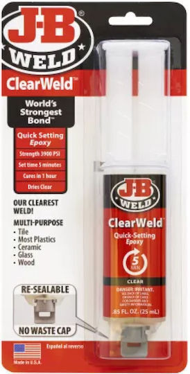 J-B WELD Siringă Adeziv Epoxy pentru Construcții 2 Componente Transparent 25ml