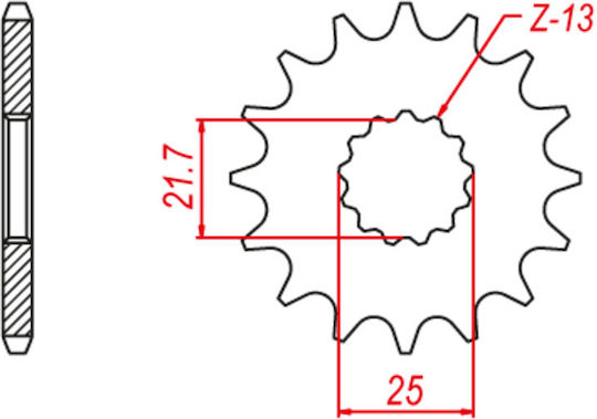 Front Sprocket Rk C5041 15T Rubber 520 Rk