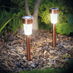 Lampă solară de grădină LED pentru exterior cu țăruș aprindere automată metal aur roz Lampă solară de grădină LED pentru exterior cu țăruș aprindere automată metal aur roz