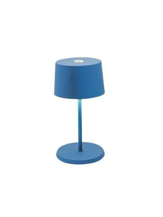 Zafferano LED Table Lamp with Blue Shade and Base