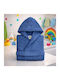 Astron Italy Kinderbademantel Navy Navy Blau Mit Kapuze