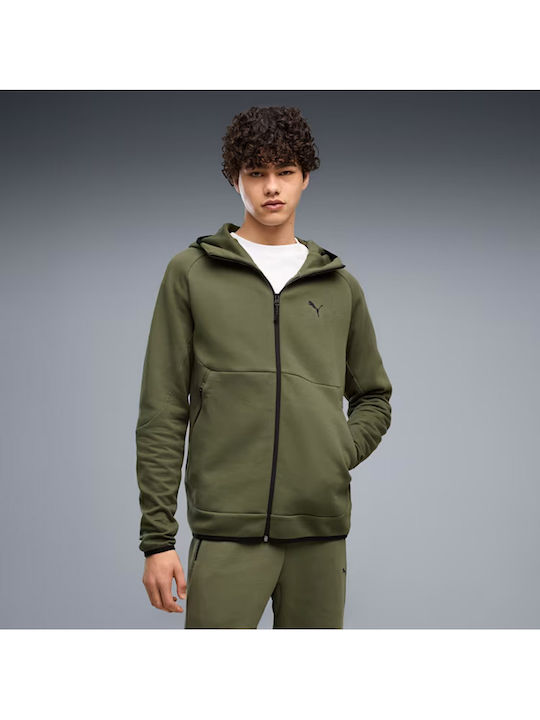 PUMA Ζακέτα Πράσινο με Κουκούλα