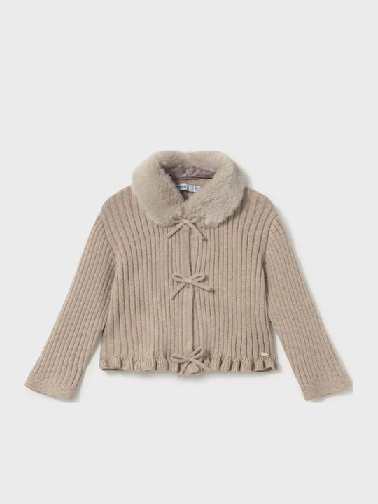 Mayoral Cardigan pentru copii tricotat maro mix