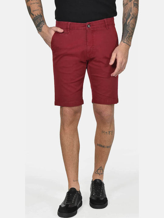 Berto Lucci Men's Chino Shorts Red