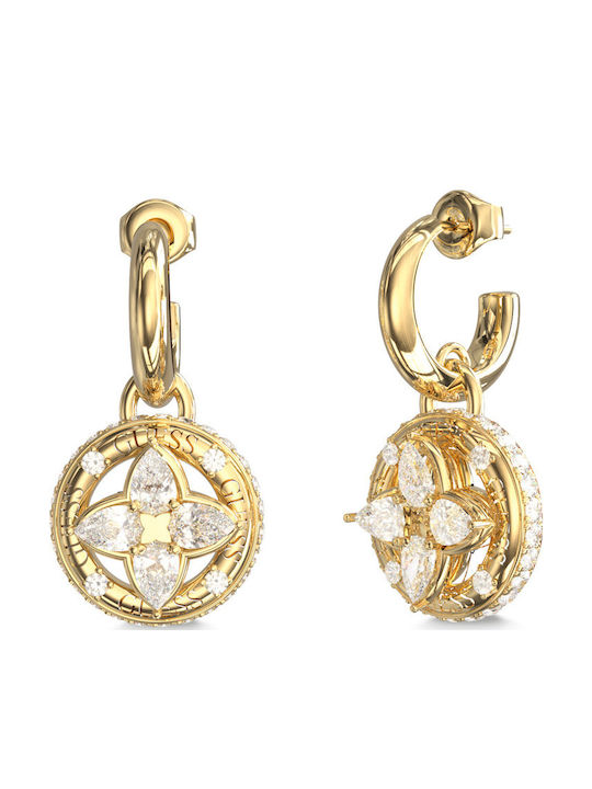 Guess Earrings from Steel Gold Plated with Stones