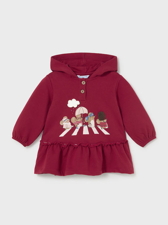 Mädchenkleid Burgundisch