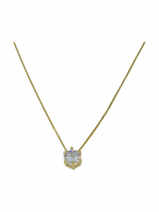 Goudassilver Halskette Mit Vergoldetem Silber Und Zirkon