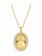Ulysses Silver Pendant “Saint Paisios” Silver 925 14k Gold Plating Zircon Gold Plated Silver 925 Chain