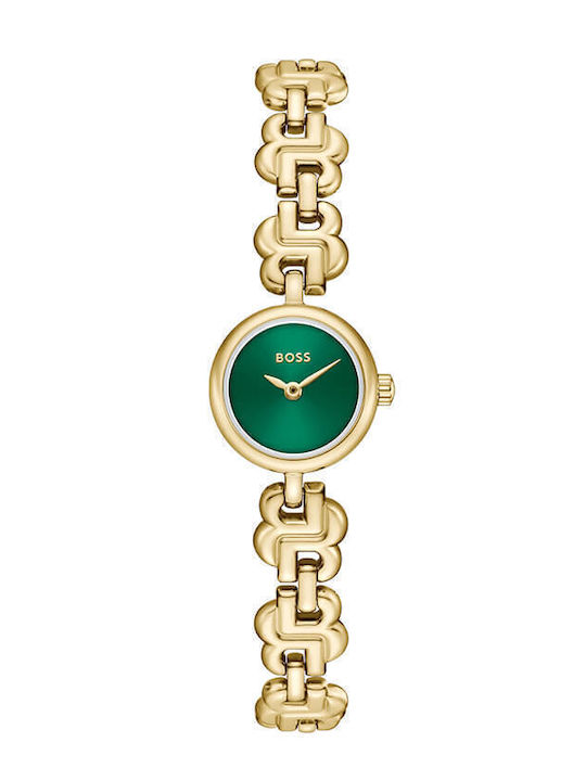 Boss Women's Battery Watch with Gold Metal Bracelet