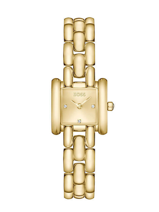 Boss Women's Battery Watch with Gold Metal Bracelet