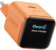 Anker Wireless Charger with USB-C Port and USB-C Cable 45W Power Delivery Orange (Nano Display)