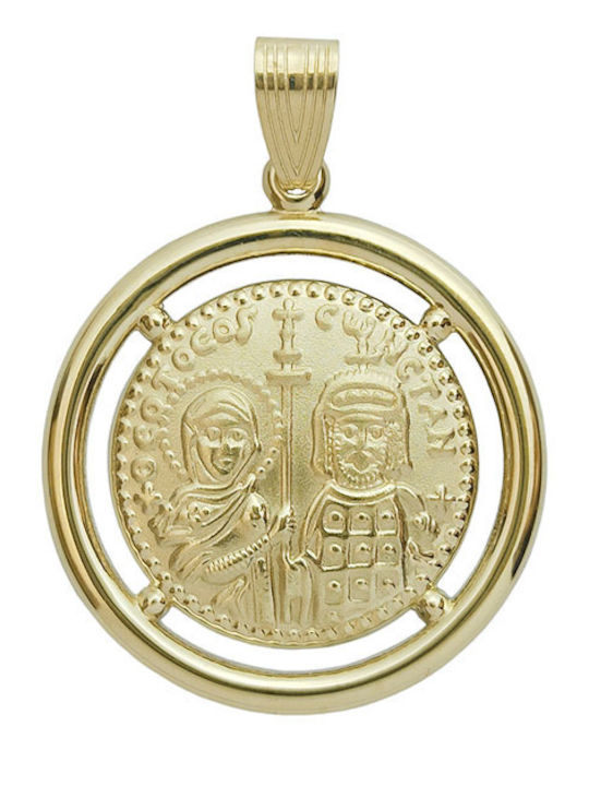 Daskalakis Pendant Kids Charm with Virgin Mary in 9K Gold 56742