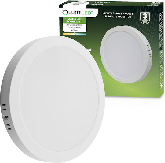 Corp de Iluminat de Tavan și Perete LED 24W Rotund 4000K Glow Alb Lumiled Corp de Iluminat de Tavan și Perete LED 24W Rotund 4000K Glow Alb Lumiled
