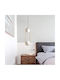 Modern Cable Pendant Light White Frosted Globe E27 Max 60w