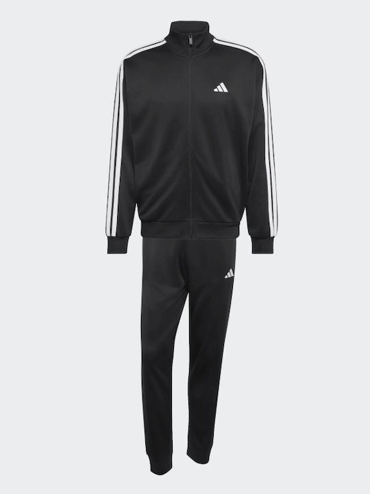 adidas 3-stripes French Terry Σετ Φόρμας Μαύρο