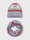 Kinder Beanies Set Mit Gestricktem Grau