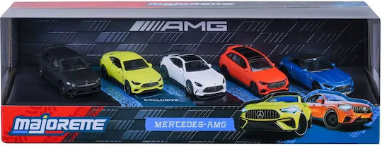 Majorette Mașinuță Set de 5 Mașini Metal Mercedes AMG 7,5 cm pentru 3+ Ani