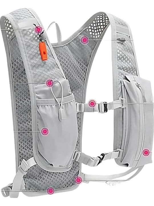Reflective Cycling Mountaineering Backpack Vest 40*29cm Grey