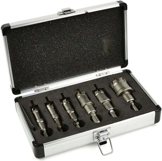 Set Hole Saws Tct Metal 16-35mm Titanium Drill Guide 6pcs Geko
