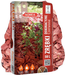 Rote Dekorative Holzspäne 50l Rote Dekorative Holzspäne 50l