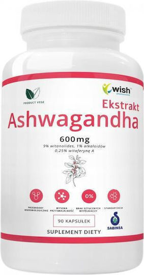 Wish Pharmaceutical Ashwagandha Extrakt 600mg 90 Kapseln