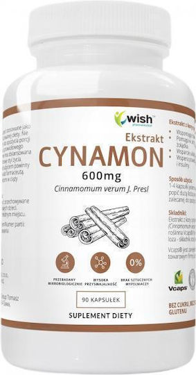 Wish Pharmaceutical Cinnamon Extract 600mg 90 κάψουλες