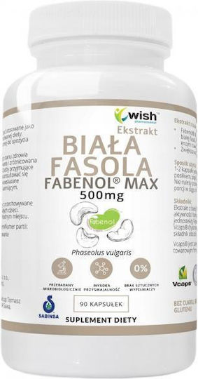 Wish Pharmaceutical Weißer Bohnenextrakt Fabenol Max 500mg 90 Kapseln