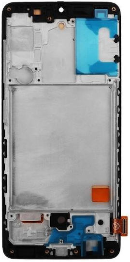 Ersatzbildschirm für Mobiltelefone mit Touch-Mechanismus und Rahmen für Samsung Galaxy A41 Schwarz