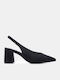 Pointed Toe Heels with Medium Heel Black