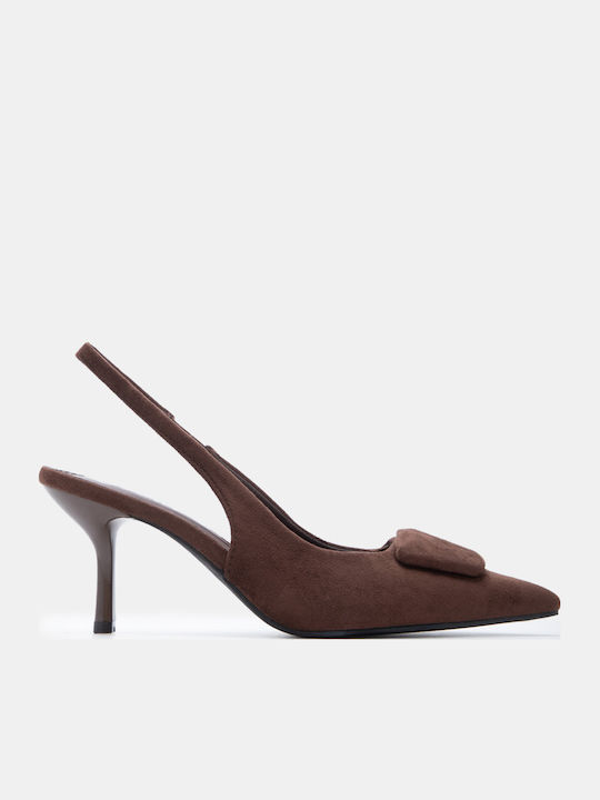 Spitze Zehe Pumps mit Hochabsatz Braune